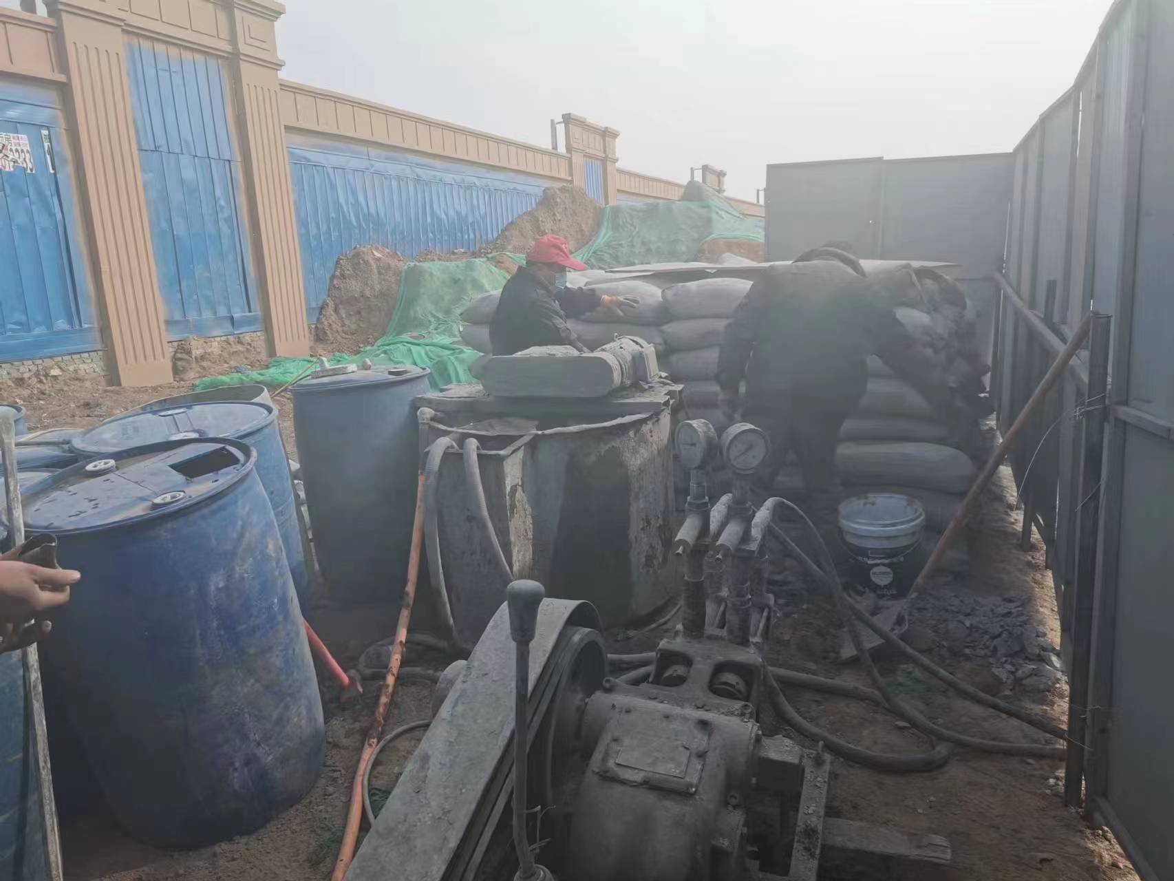 台前地基沉降注浆加固